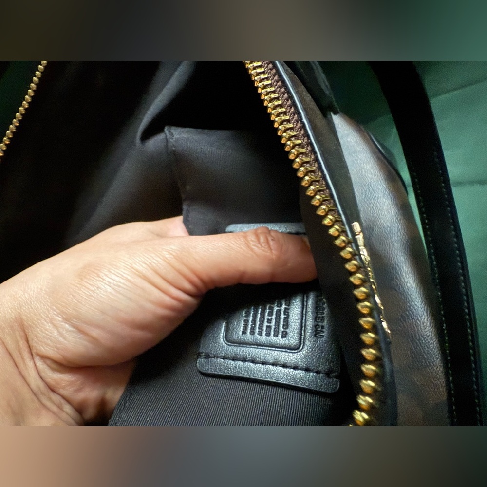 Coach Zip Top Tote In Signature Canvas - Picture 3 of 7